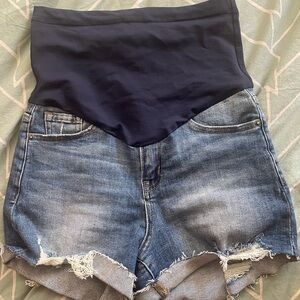 Pinkblush Maternity Blue Denim Shorts
